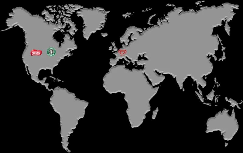 Global market layout map