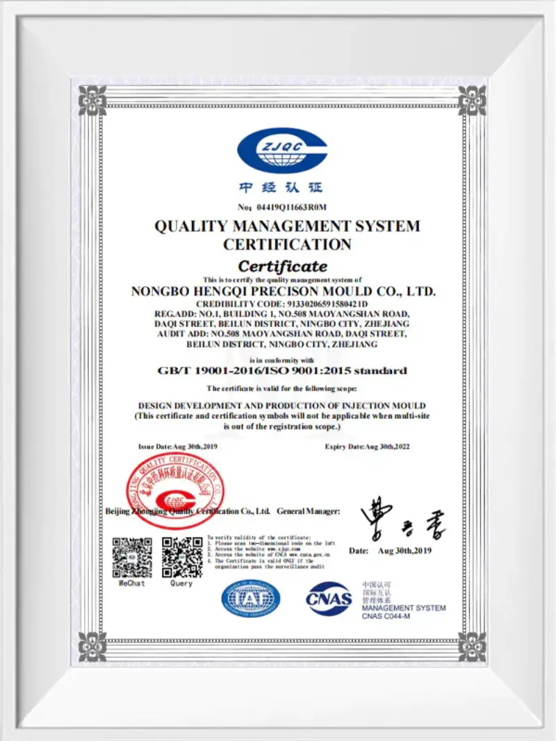 Quality Management System Certificate