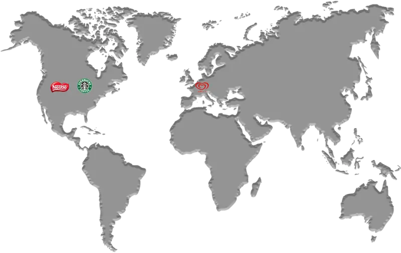 Global market layout map