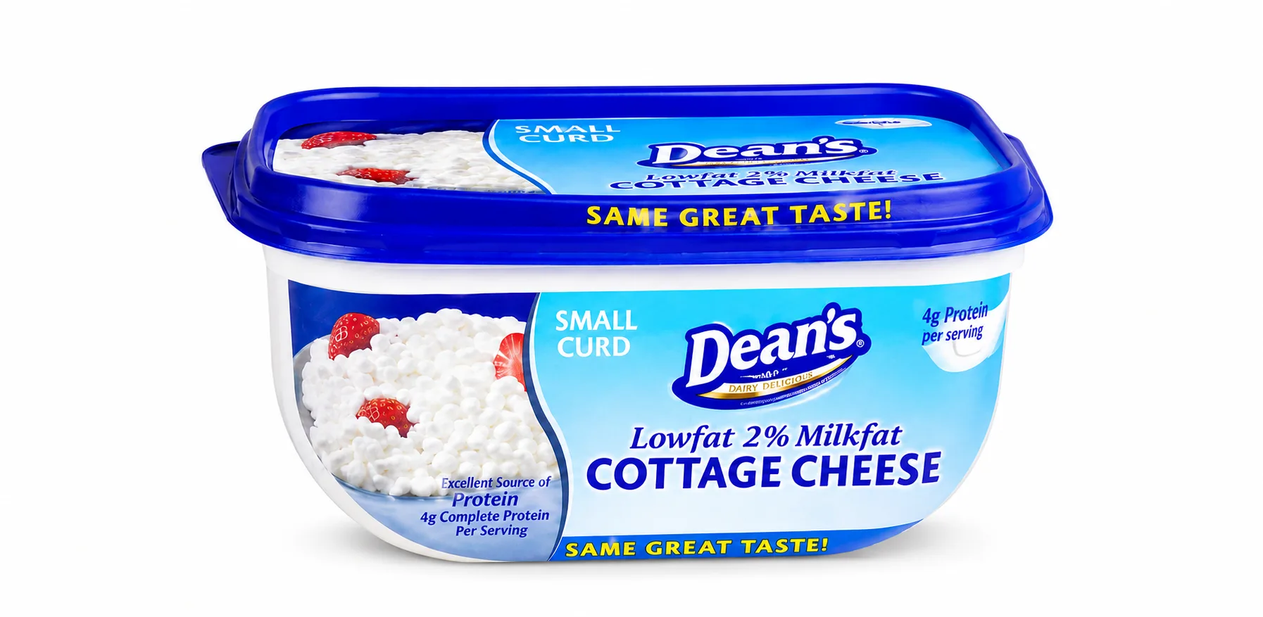 Rectangular IML dairy container with matching decorated lid