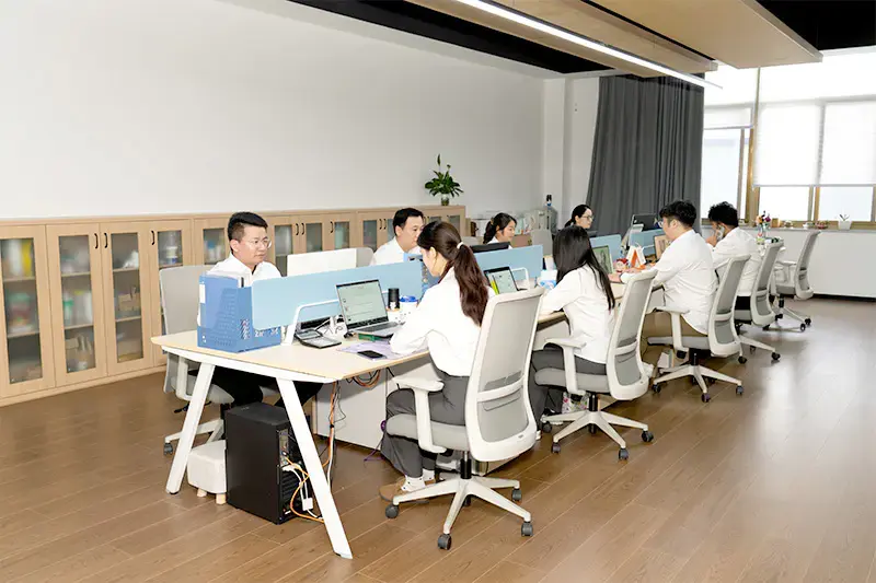 Hengqi team members coordinating mould projects in the office