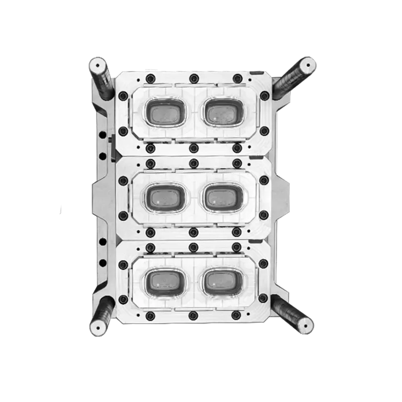 Square food container product and mould detail