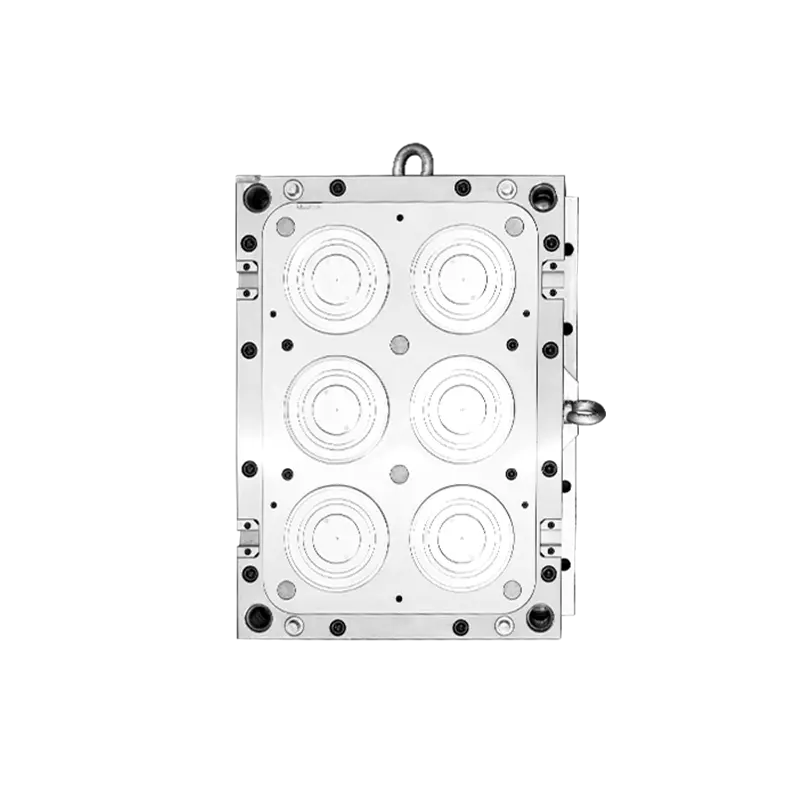 6CAV round lid mould cavity side